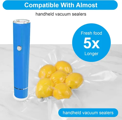 Miniatura 4 de 40 bolsas selladoras al vacío para alimentos con válvula de aire, bolsas reutilizables para Sous Vide (20 L+20 pequeñas)