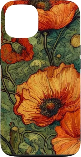 Miniatura 7 de iPhone 16 Floral Van Gogh Style Poppy Flower Case