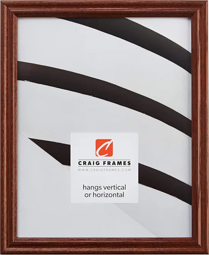 Craig Frames 200ASH - Marco de fotos de 20 x 34 pulgadas, acabado de grano de madera, 0.75 pulgadas de ancho, marrón nogal