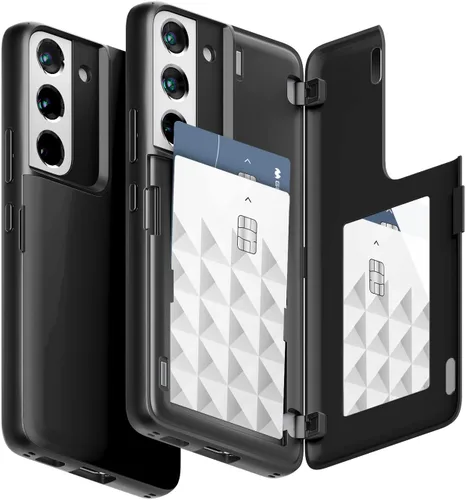 Miniatura 125 de GOOSPERY Funda tipo cartera para Samsung Galaxy S22 Ultra, [tarjetero] parachoques magnético de puerta con cierre automático, cubierta protectora