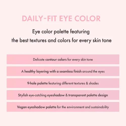 Miniatura 8 de Amuse SEOUL Paleta de colores de ojos (02 COOL ROSE) – tono rosa, sombra de ojos de 9 colores, mezcla suave de brillo mate, tonos mezclables