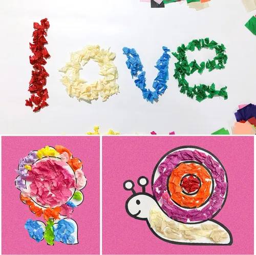 Miniatura 6 de Cuadrados de papel de seda – 1 x 1 pulgada para artes y manualidades – 3000 piezas en 30 colores surtidos, cuadrados de mosaico de tejido arcoíris