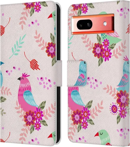 Miniatura 9 de Head Case Designs Officially Licensed Haroulita Blue Flower Cute Flower Pattern Leather Wallet Case Compatible with Google Pixel 7a