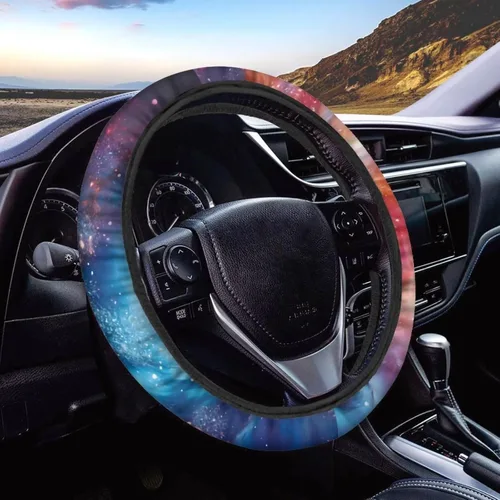 Miniatura 39 de AFPANQZ - Fundas para volante con diseño de nebulosa y galaxia, 14-15 pulgadas, ajuste universal, para la mayoría de los coches, sedanes, SUV