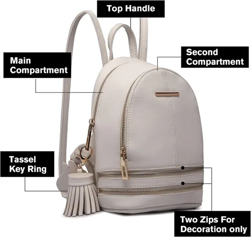 Miniatura 6 de MISS LULU Bolsos para mujer, Blanco, Normal