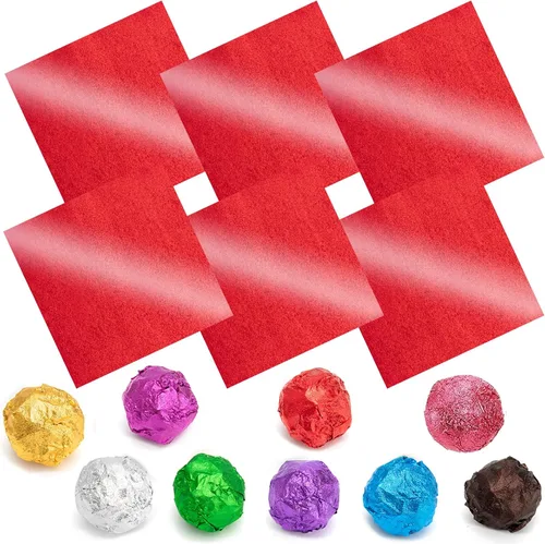 Miniatura 11 de Envolturas de caramelo de papel de aluminio – Papel de regalo de chocolate, 300 piezas, envoltorio de barra de chocolate casera, embalaje