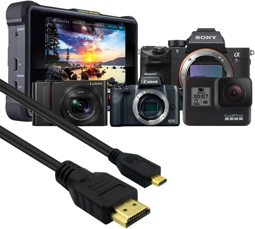 Miniatura 2 de CBUS Cable HDMI a Micro HDMI de 5 pies para GoPro Hero, Canon EOS M50 M5 M6 M100, Panasonic LUMIX ZS200 G85 GX850 FZ80 ZS70 LX10 GX85 FZ300 G7 GX8