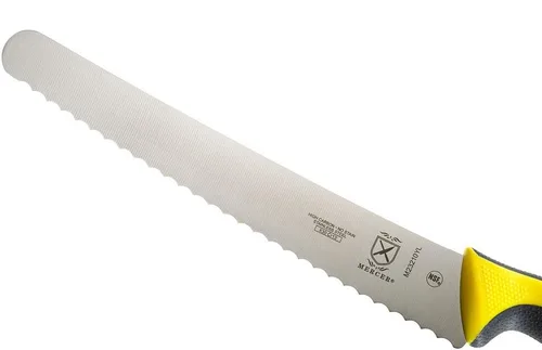 Miniatura 3 de Mercer Culinary Millennia Colors - Cuchillo para pan, borde ondulado de 10 pulgadas de ancho, color amarillo