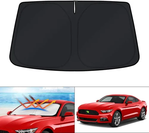 Miniatura 202 de KUST - Parasol plegable para parabrisas para Ford Ranger, accesorios 2019-2025 2026, parasol personalizado para ventana, protector solar plegable