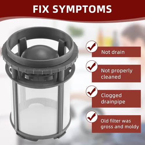 Miniatura 4 de Repuesto de taza de filtro de bomba de lavavajillas W10872845 compatible con Whirl-pool Ken-more Ama-na Kitchen-iad Filtro de piezas