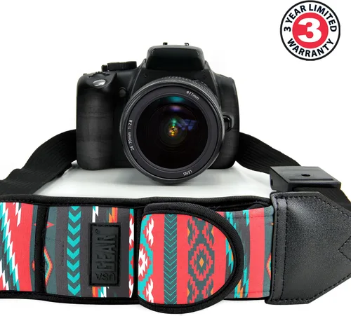 Miniatura 2 de USA Gear Correa de hombro para cámara, neopreno ajustable, correa de seguridad, bolsillo para accesorios, correa DSLR de liberación rápida