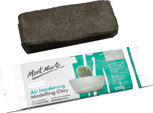 Miniatura 3 de Mont Marte Arcilla de modelado endurecedor por aire, 1.1 libras (17.64 oz) en granito, arcilla de color piedra para esculpir, efecto de brillo