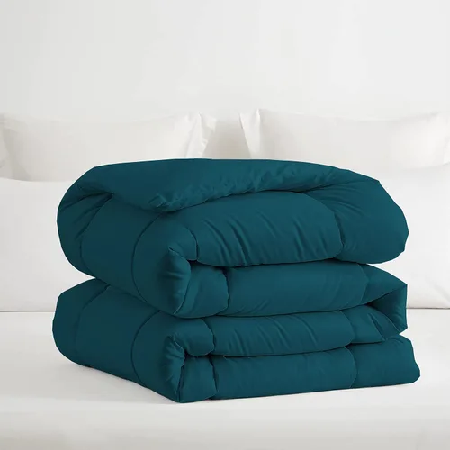 Miniatura 10 de PURE ECO Edredón de plumón alternativo de 1 pieza tamaño individual/individual XL, súper suave para todas las estaciones, 400 GSM, ligero, 4 lazos