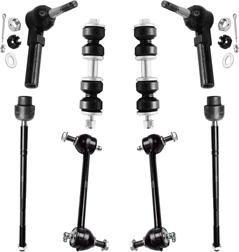 Miniatura 189 de Detroit Axle – Kit de suspensión delantera para Hyundai 2013-2018 Santa Fe 2 enlaces de barra de estabilizador 4 varillas de amarre interiores