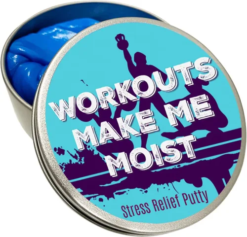Miniatura 2 de Workouts Make Me Moist - Masilla para aliviar el estrés, color azul perla sin perfume para mujeres, adultos, entusiastas del fitness, asistentes al