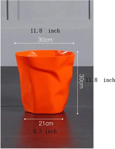 Miniatura 2 de Garbage Cans Garbage Cans, Wrinkle Plastic Trash Can,No Cover Barrel Shape Indoor Recycling Bins,3.1 Gallon Capacity Multiple Colour Basket
