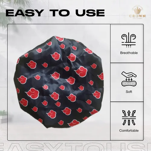 Miniatura 7 de Double Layer Reversible Anime Bonnet for Men and Women - Comfortable Satin Silky Fabric with Elastic Soft Band