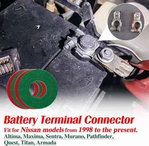 Miniatura 4 de Conectores de terminal de batería, juego de abrazaderas de terminal de cable de batería de poste superior con parte inferior de plástico, terminal