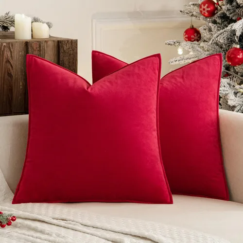 Miniatura 29 de MIULEE Paquete de 2 fundas decorativas de cojines de poliéster suave, fundas de almohada cuadradas cómodas y suaves para sofá, sillón, dormitorio