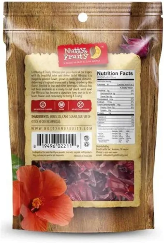 Miniatura 2 de Nutty & Fruity - Flor de hibisco seca y comestible, aperitivo saludable, sin OMG, vegano, sin gluten (5 onzas)