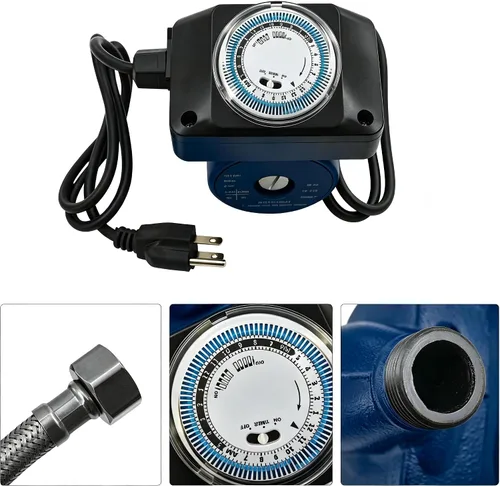 Miniatura 5 de 115V Hot Water Circulation/Recirculating Pump with Timer,3-Speed Circulator Pump, Max.Q/H :8.4GPM/16.7FT,Silent Operation for Domestic Water