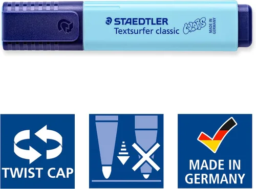 Miniatura 5 de STAEDTLER 364 CWP4PA Textsurfer Classic - Resaltador de colores pastel surtidos (paquete de 4)
