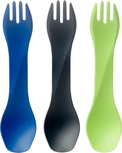 Miniatura 12 de humangear GoBites Uno Mini - Juego de 3 utensilios de viaje y campamento, utensilios de comedor portátiles y compactos, material seguro