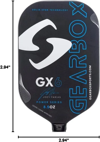 Miniatura 4 de Gearbox Paleta de pickleball de fibra de carbono GX6 Azul (poder)