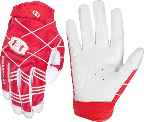 Miniatura 5 de Seibertron B-A-R PRO 2.0 - Guantes insignia de bateo para béisbol, sóftbol y Teeball, con super agarre, ajuste de dedo, múltiples tamaños 11 + 5