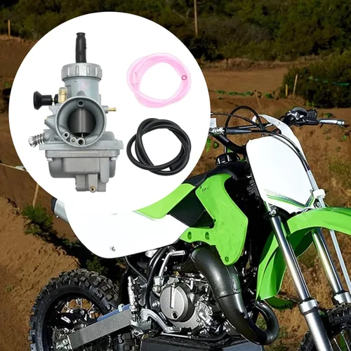 Miniatura 5 de Carburador con manguera compatible con Kawasaki KX65 KX80 Suzuki RM65 RM80 RM85 Yamaha YZ80 YZ85