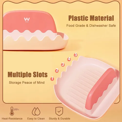 Miniatura 3 de Paquete de 2 Soportes para Tapa y Cuchara para Encimera de Cocina, Soporte para Cucharón/Espátula/Cuchara de Cocina para Estufa, Descanso