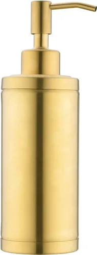 Dispensador de jabón dorado, dispensador de jabón completo de acero inoxidable para encimera, botella líquida Prime de 10.1 fl oz para cocina y