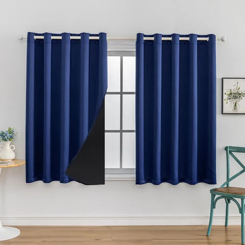 Miniatura 50 de Anytime Juego de 2 paneles de cortinas 100% opacas, con aislamiento térmico para dormitorio, paneles de sombreado completo