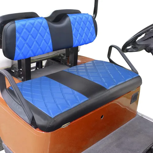 Miniatura 15 de NOKINS Juego de Fundas de Asiento de Diamante para Carrito de Golf, Compatible con EZGO TXT 1994-2013/EZGO RXV Almohada de Asiento Delantero