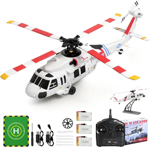 CKYSCHN UH60L Black Hawk Helicóptero RC sin escobillas 4CH, WLtoys K270 Helicóptero de control remoto con posicionamiento de flujo óptico para