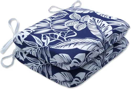 Miniatura 35 de Pillow Perfect Cojines de asiento de esquina cuadrados para exteriores e interiores, 16 x 18.5 pulgadas, selva verde con hojas exuberantes, 2 Selva