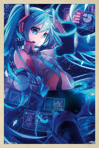 Miniatura 10 de Trends International Hatsune Miku - Póster de pared con pantallas, 14.725 x 22.375 pulgadas, paquete de póster y montaje prémium Paquete de póster