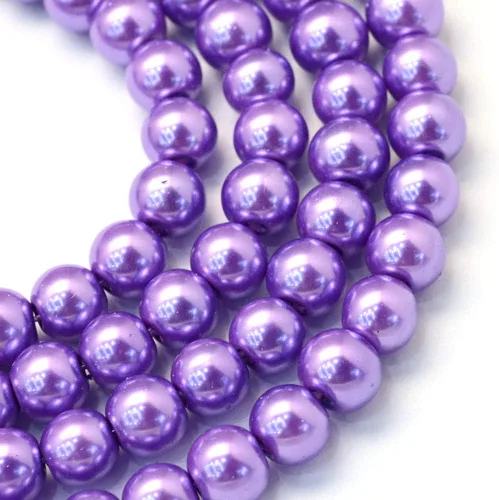 Miniatura 5 de KISSITTY 105 unids/hebra Burly Wood Satin Luster Glass Round Pearl Spacer Bead Loose Beads 0.315 in para bricolaje joyería artesanía 31.4