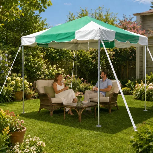 Miniatura 34 de Party Tents Direct Carpa para Fiesta de 20x30 - Marco de Acero - Gazebo al Aire Libre, Pabellón, Sombrilla para Sol, Refugio para Acampada - Verde