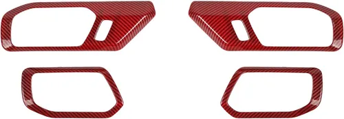 Miniatura 8 de RAZPOY Accesorios para Ford Bronco 2021 2022 Cubierta de manija de puerta interior Marco Adhesivo protector Decoración interior (negro)