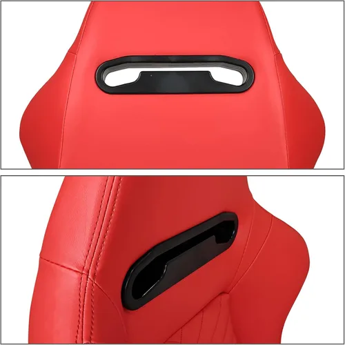 Miniatura 5 de FREEMOTOR802 Asientos universales de carreras, asientos deportivos reclinables con control deslizante de doble bloqueo ajustables, 1 par