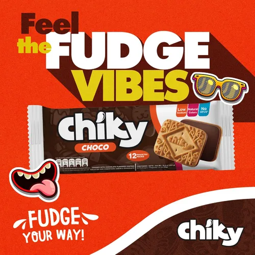 Miniatura 6 de Chiky Galletas de Chocolate Fudge, crujientes y dulces, centro de crema suave, textura crujiente que se derrite en cada bocado, 16.9 onzas, 1 caja