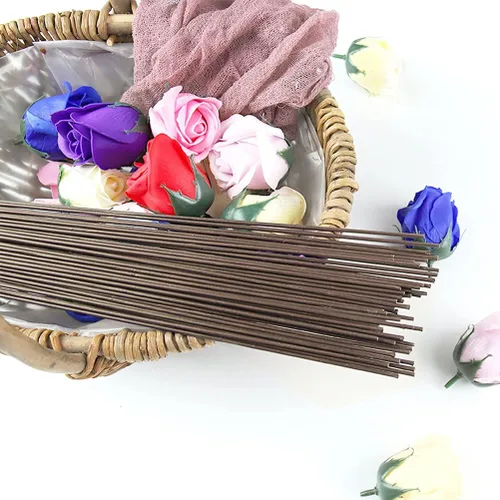 Miniatura 5 de Alambre floral calibre 26, 100 piezas de alambre de floristería marrón, 14 pulgadas para manualidades, envoltura de tallo de ramo, fabricación