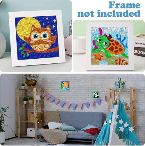 Miniatura 5 de Labeol Kits de arte de diamantes para niños, manualidades para niñas de 6 a 8 a 10 a 12 años, fáciles de hacer tú mismo, creativas calcomanías