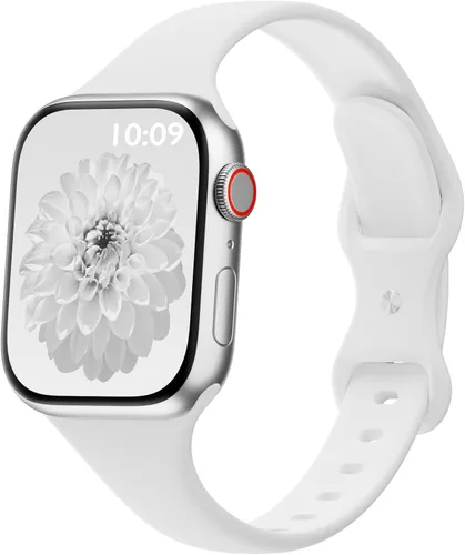 Miniatura 29 de Bandas delgadas de silicona deportivas compatibles con Apple Watch de 38mm 42mm 40mm 44mm 41mm 45mm 46mm 49mm, correa de repuesto delgada y estrecha