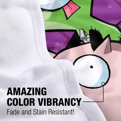 Miniatura 2 de LOGOVISION Invader Zim - Manta polar de 36 x 58 pulgadas