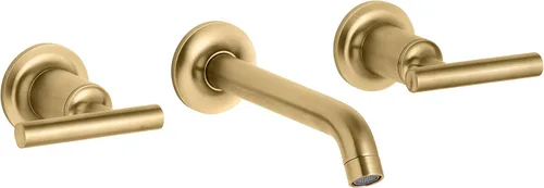 Miniatura 17 de Kohler T14413-4-BGD Purist - Grifo de pared para lavabo Cromo pulido