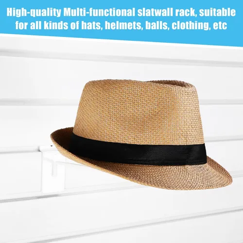 Miniatura 2 de Kigley 6 piezas de soporte de pared para sombreros, estante de metal para casco, estante de exhibición de tienda minorista, accesorios de pared