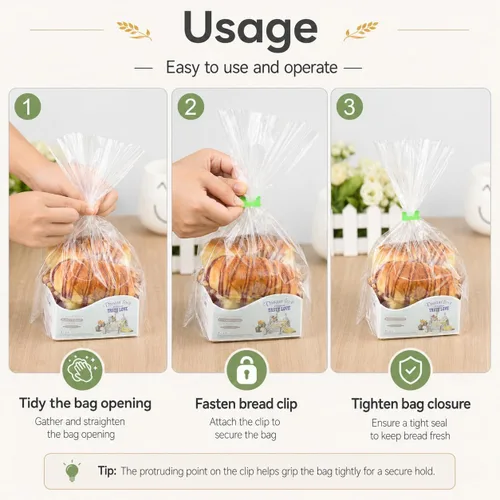 Miniatura 5 de 100 clips reutilizables de plástico verde para mantener tus alimentos frescos, clips de bolsa de almacenamiento de alimentos de 7/8 x 1 pulgada