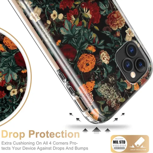 Miniatura 4 de ESDOT - Funda para iPhone 12 Pro Max con protector de pantalla integrado, funda de grado militar con diseño de moda para mujeres y niñas, funda